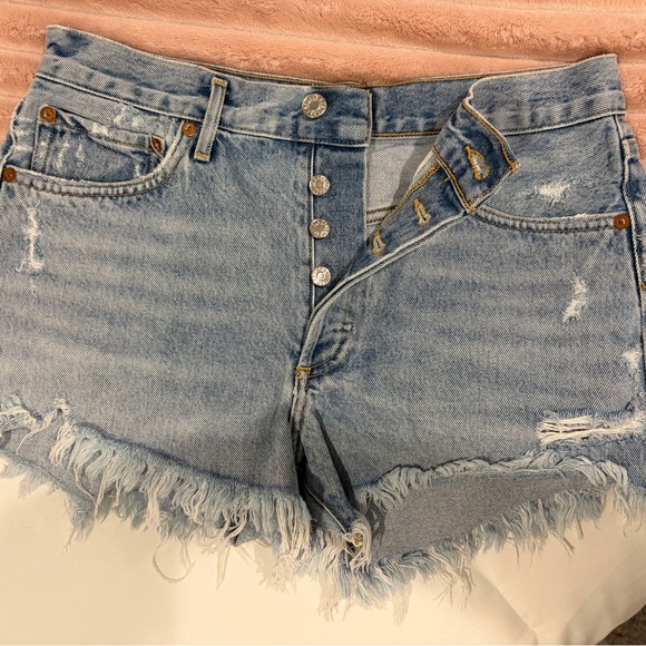 Agolde Denim Jean Shorts Parker 27 - Picture 3 of 5